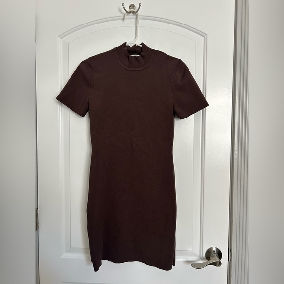 Artizia Babaton Chocolate Brown Bodycon Mini Dress size large - Picture 1 of 12